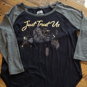 4/$25!! Star Wars Raglan Baseball Shirt Top